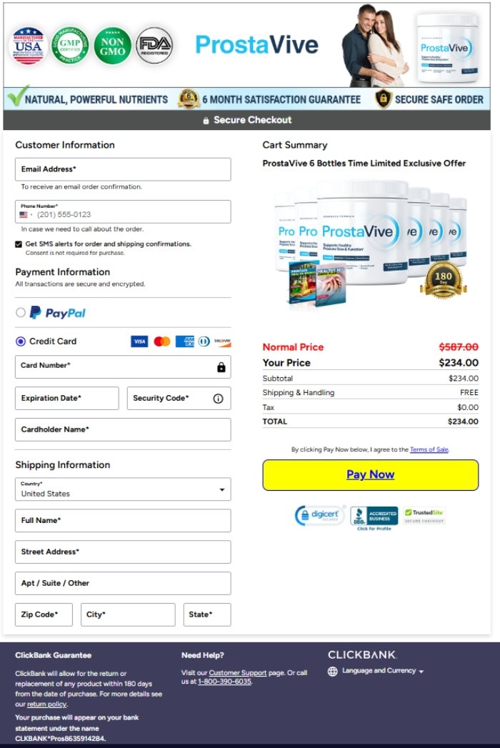 ProstaVive secure order online